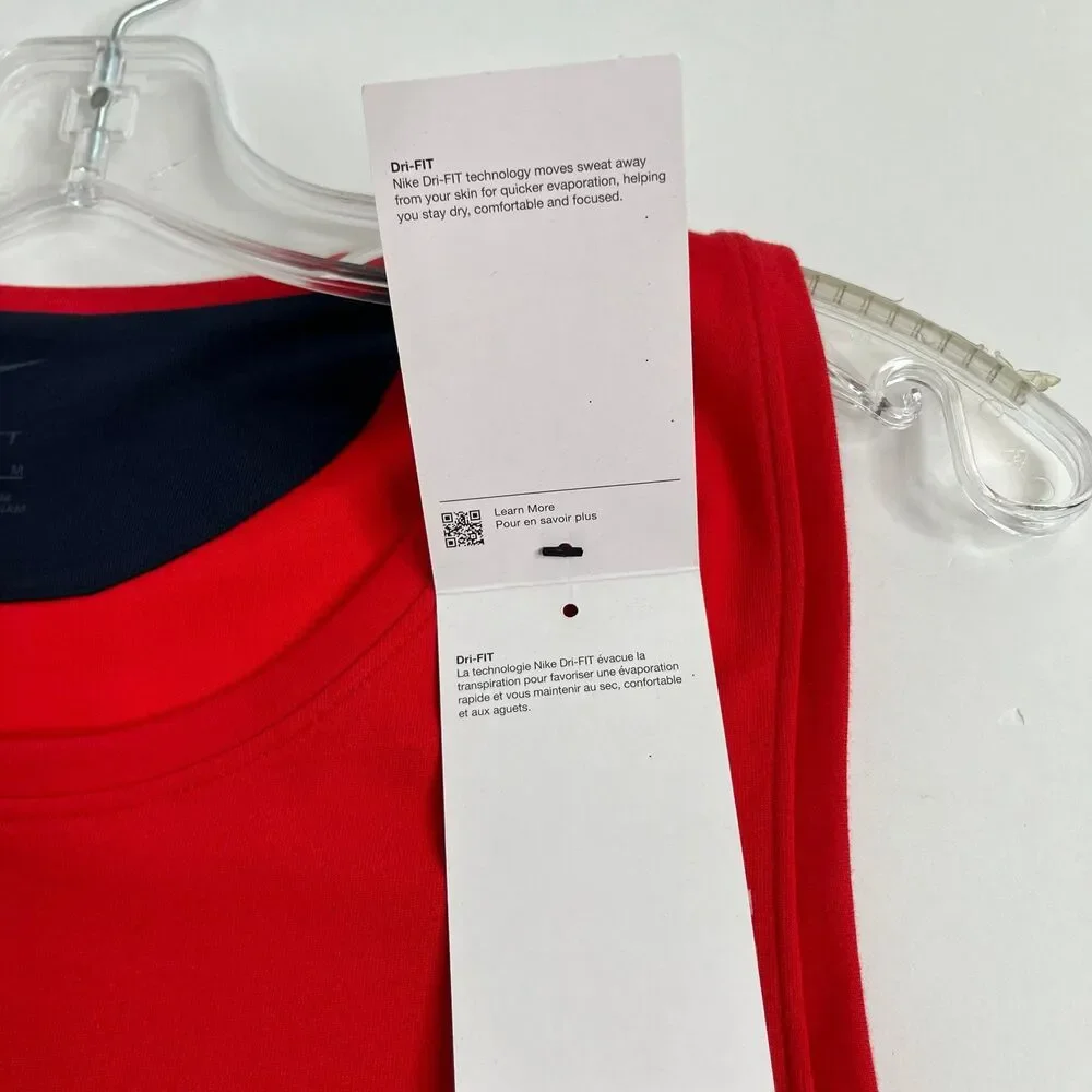NWT Nike Men's Dri-FIT Primary Graphic Versatile Tank Top Red Size M #355